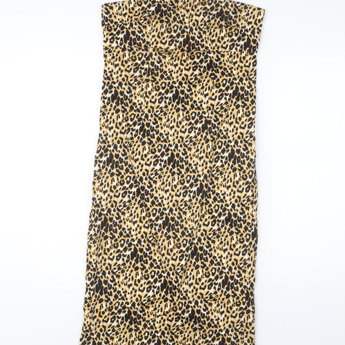 Seduction Women’s Leopard Print Strapless Dress, M