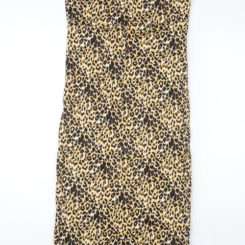 Seduction Women’s Leopard Print Strapless Dress, M