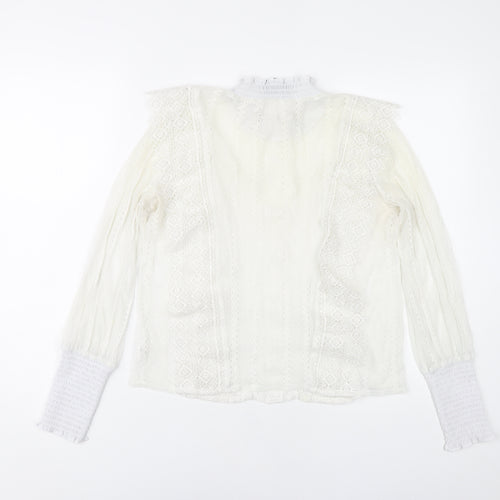 Decjuba Women's Ivory Lace Blouse - Size 8