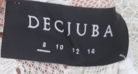 Decjuba Women's Ivory Lace Blouse - Size 8