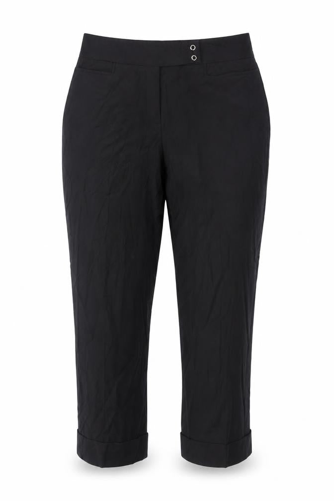 Front view of J.Crew Women's Black Cropped Trousers, size 12