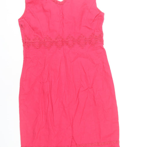Boden Women’s Pink V-neck Sleeveless Cotton Dress