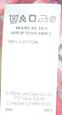 Marks and Spencer Men's Red Plaid Button-Up Shirt