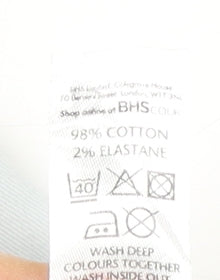 BHS Women's Blue Ankle Jeans, Floral Pattern, Size 18