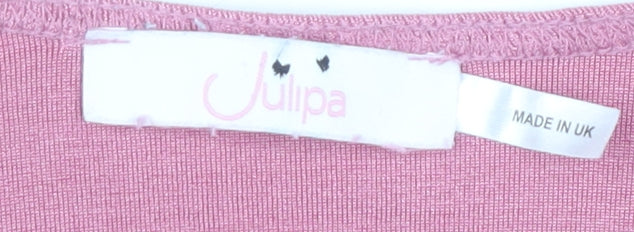 Julipa Women's Pink Basic T-Shirt, Size 16 Casual