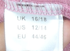 Julipa Women's Pink Basic T-Shirt, Size 16 Casual