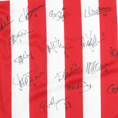 Macron Sheffield United Home Shirt XL Red Signed Adult Football Jersey