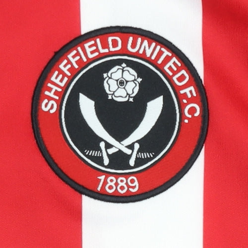 Macron Sheffield United Home Shirt XL Red Signed Adult Football Jersey