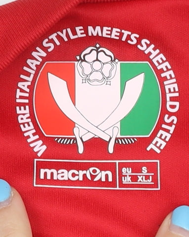 Macron Sheffield United Home Shirt XL Red Signed Adult Football Jersey