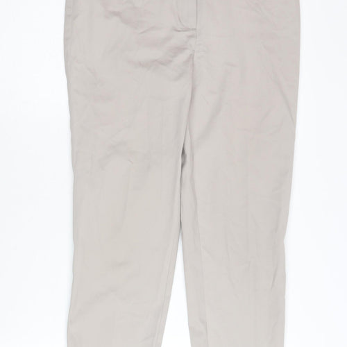 Marks and Spencer Women's Beige Straight Trousers Size 8