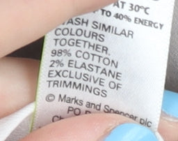 Marks and Spencer Women's Beige Straight Trousers Size 8