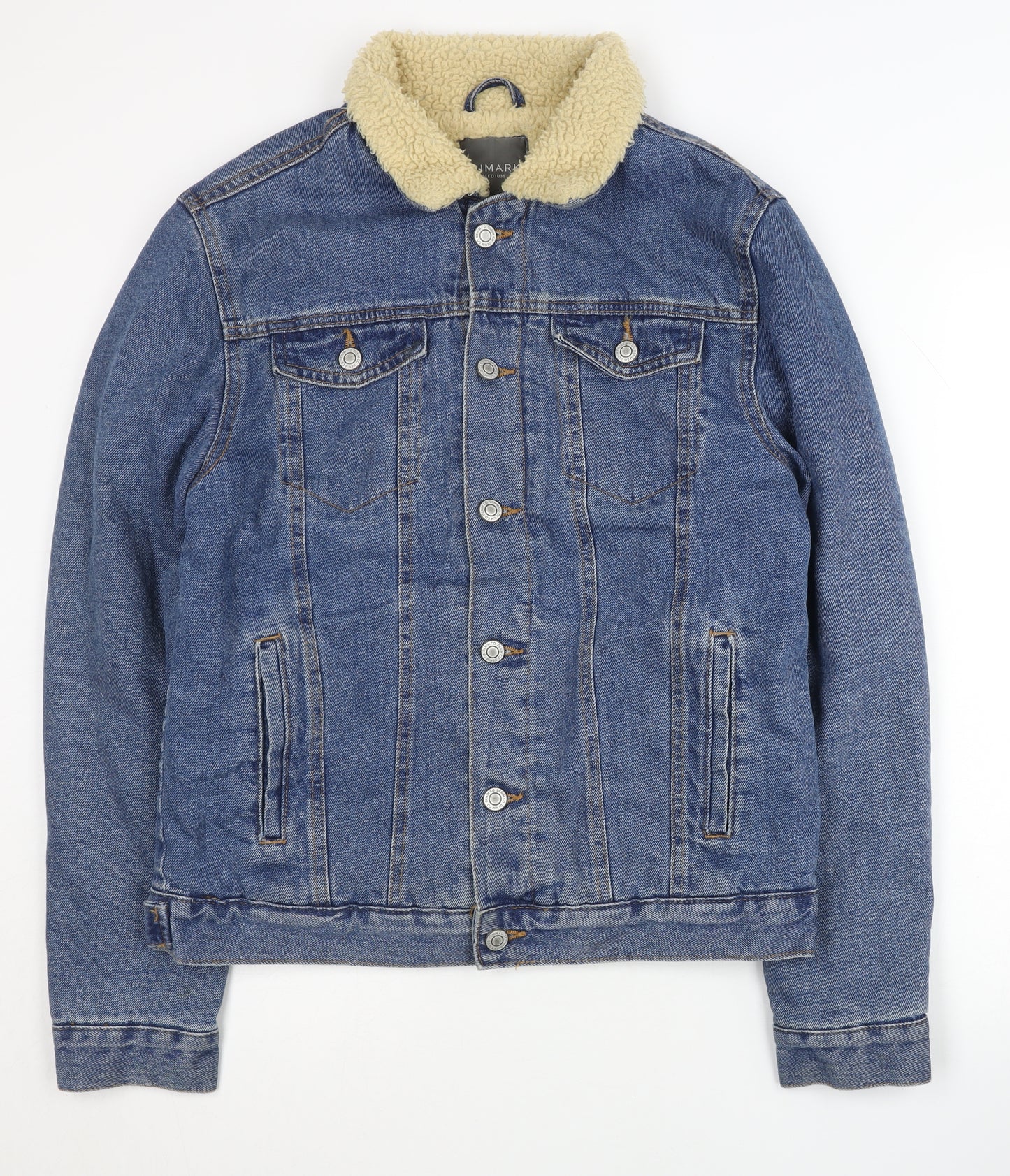 Primark Men's Blue Denim Jacket M Casual Winter