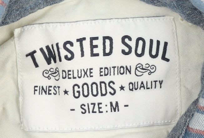 Twisted Soul Men's Multicoloured Plaid Shirt M