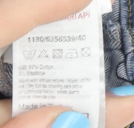 New Look Women's Blue Denim Pinafore Dress Size 10