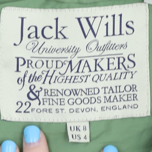 Jack Wills Women’s Green Windbreaker Jacket Size 8
