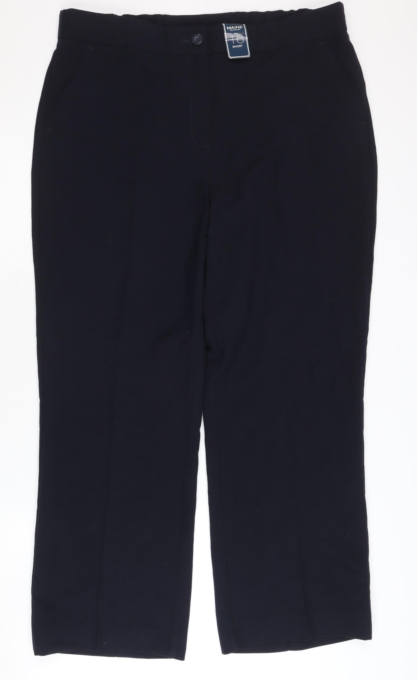 Maine Women's Black Straight Trousers, Size 16, Workwear