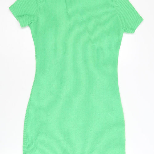 PrettyLittleThing Green Shirt Dress, Size 12, Casual Style