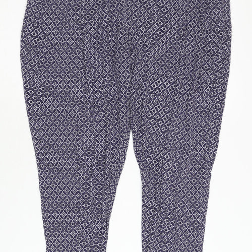 Joules Women Blue Geometric Trousers Size 10