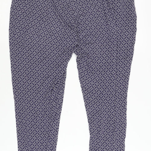 Joules Women Blue Geometric Trousers Size 10