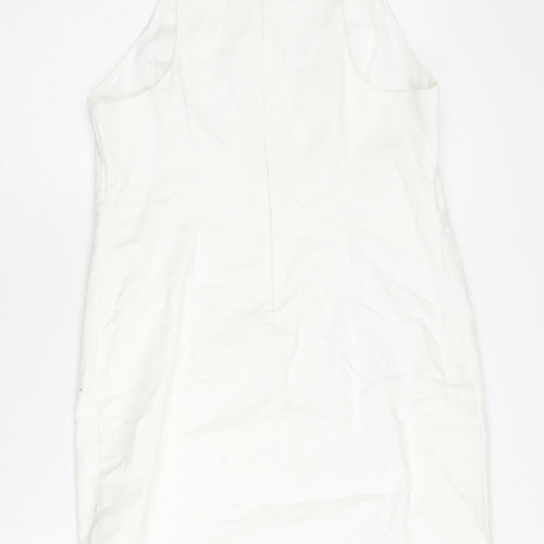 Zara Basic Women's White Sheath Dress Size 14