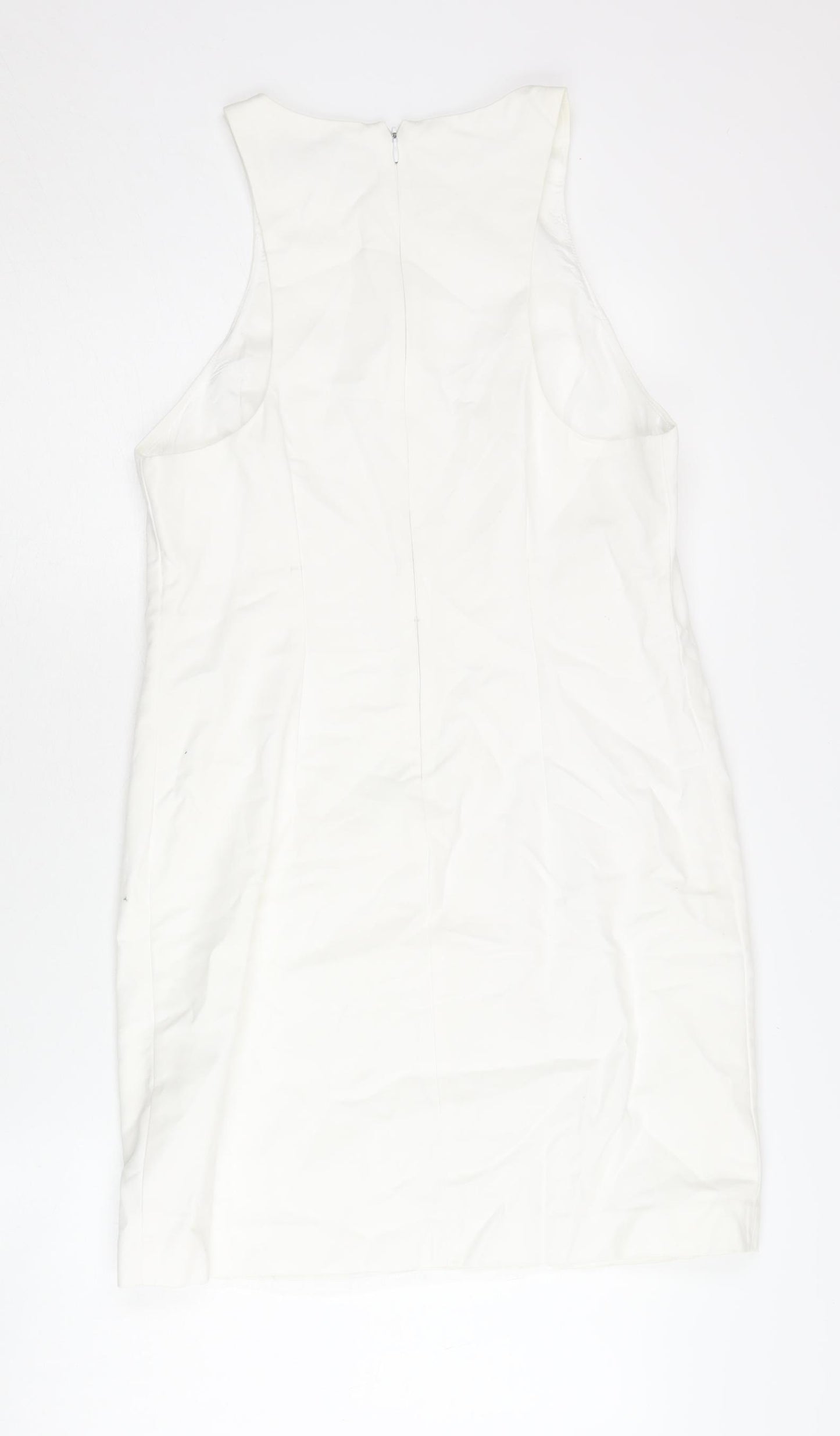 Zara Basic Women's White Sheath Dress Size 14
