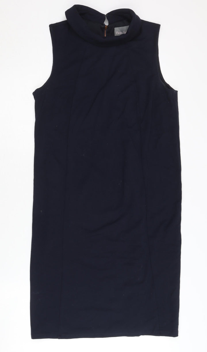 Phase Eight Women Black Size 12 Sleeveless Sheath Dress
