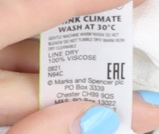 Marks and Spencer Women's White Polka Dot Blouse Size 22