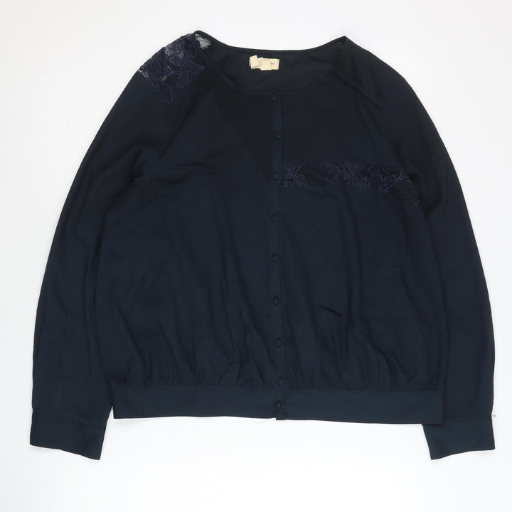 Pins and Needles Women's Black Lace Blouse, Size L, Casual Chic