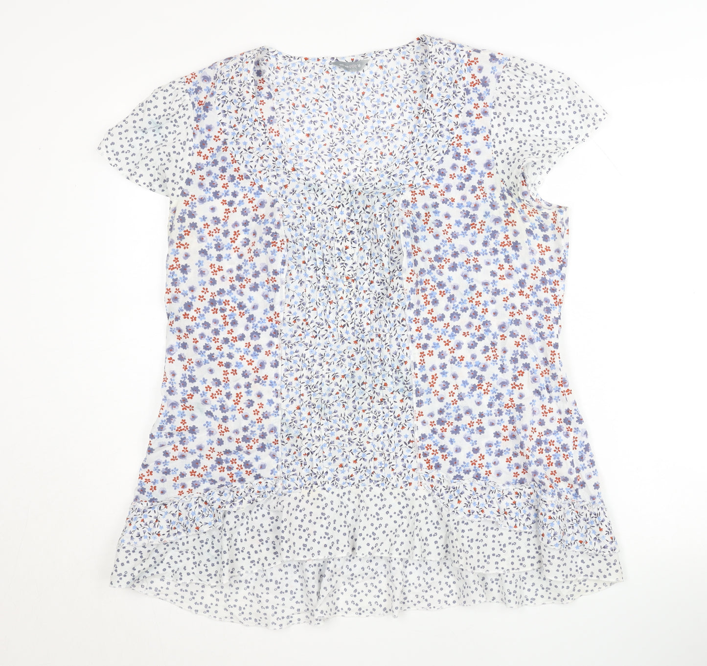 Marks and Spencer Women's Multicoloured Floral Blouse, Size 16