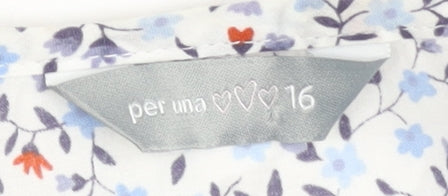 Marks and Spencer Women's Multicoloured Floral Blouse, Size 16