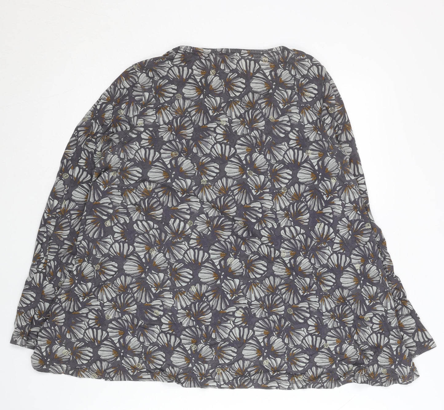 White Stuff Women's Grey Floral Blouse UK 14