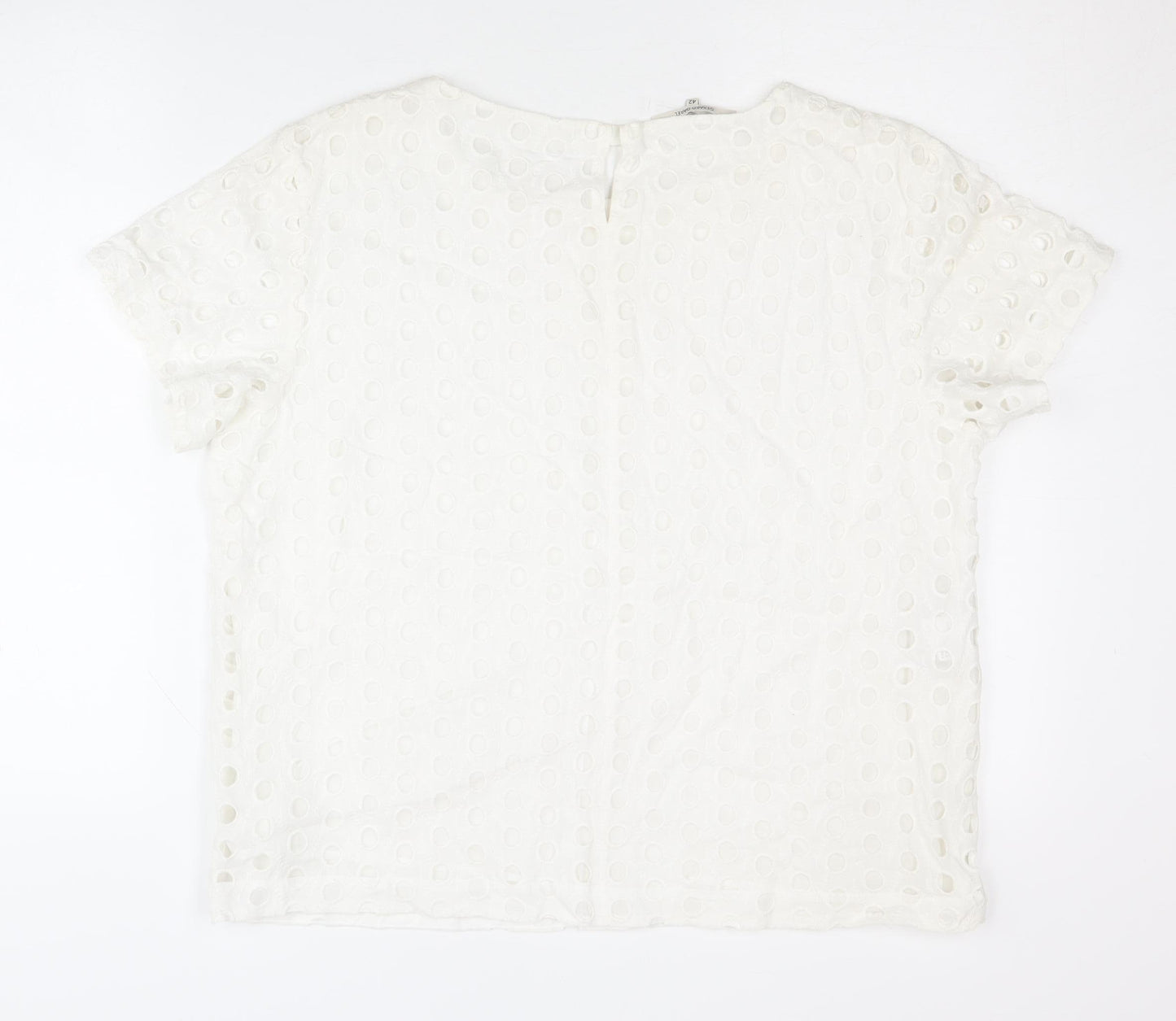 Gerard Darel Women's White Cotton Top, Size 14