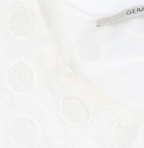 Gerard Darel Women's White Cotton Top, Size 14