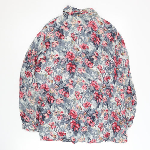 New Look Women's Multicoloured Floral Button-Up Shirt S