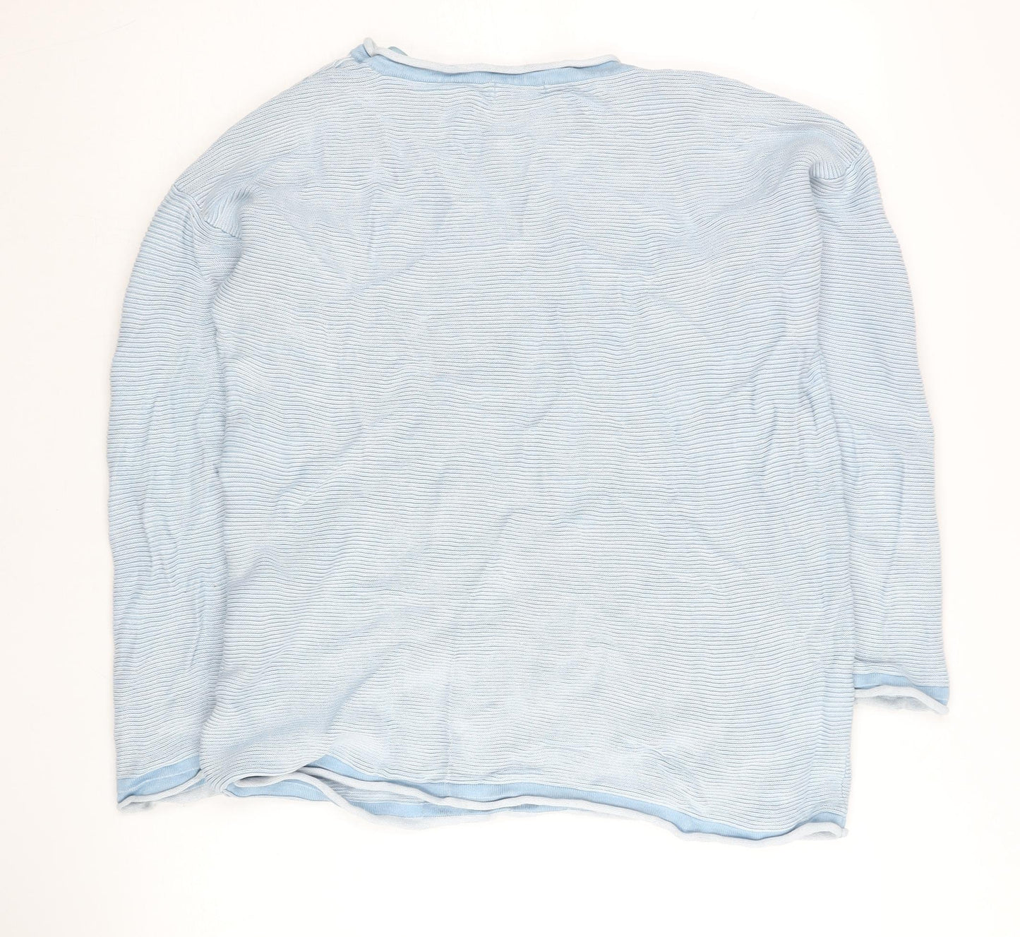 Cotton Traders Women's Blue Floral Pullover Jumper Size 12