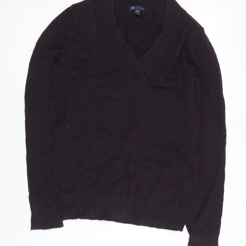 Gap Women's Black Pullover Jumper Size S V-Neck