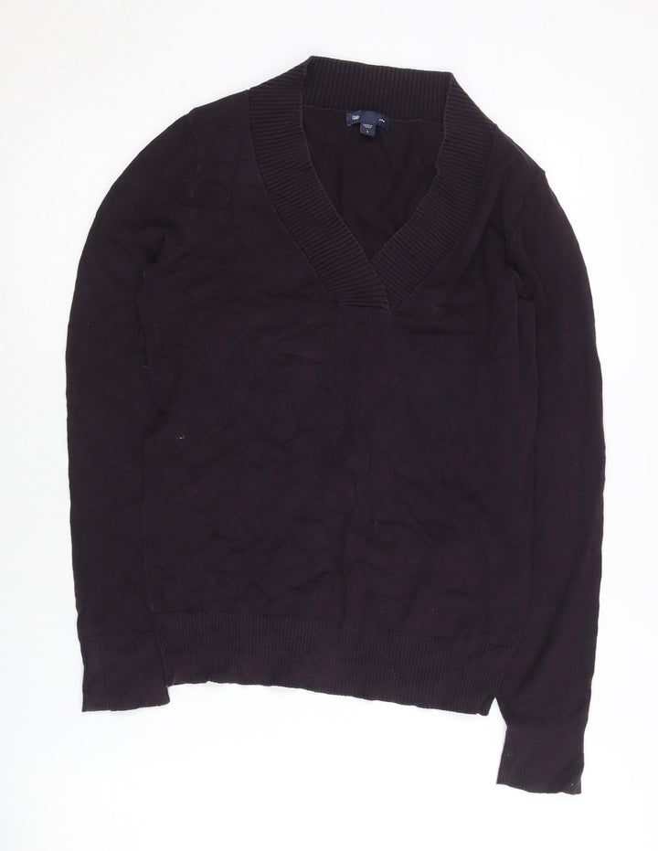 Gap Women's Black Pullover Jumper Size S V-Neck