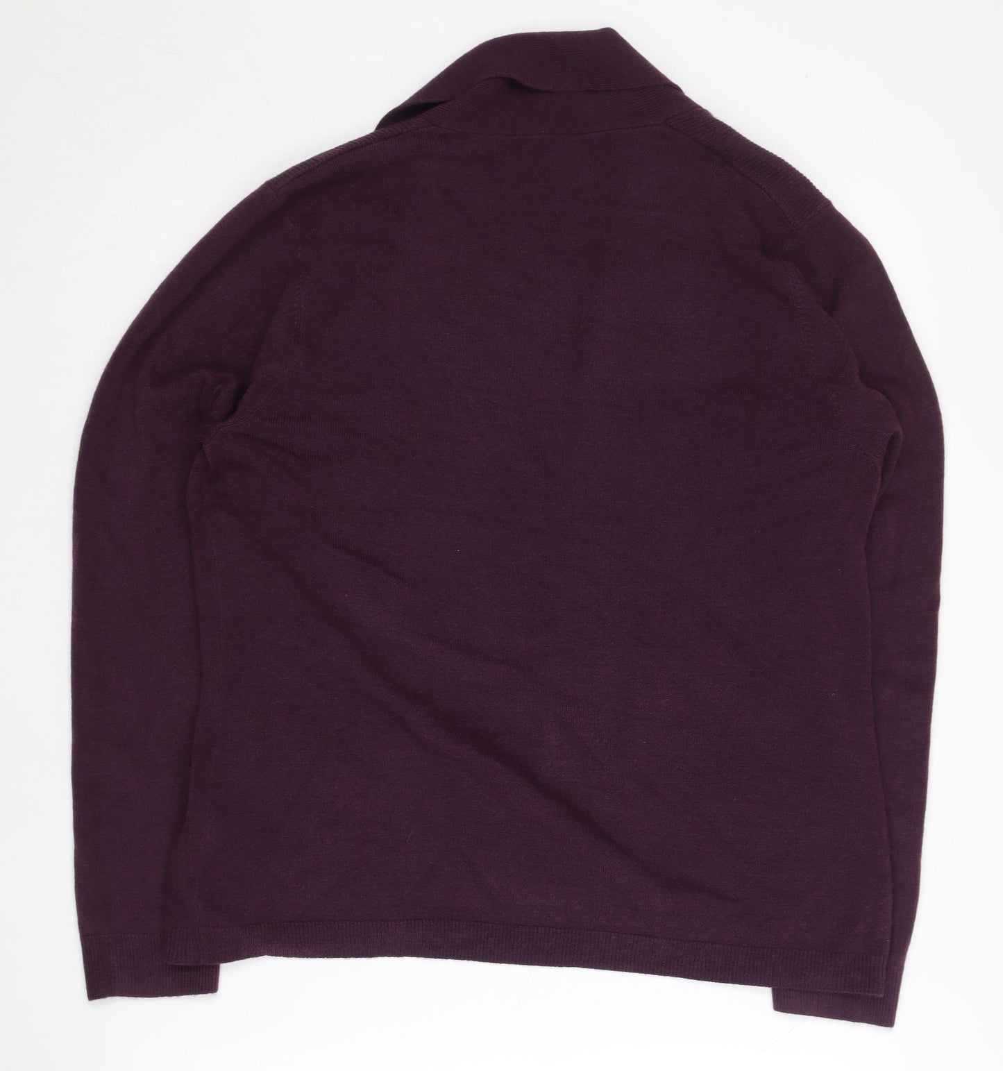 BHS Women's Purple Open Front Cardigan Size 18 Acrylic