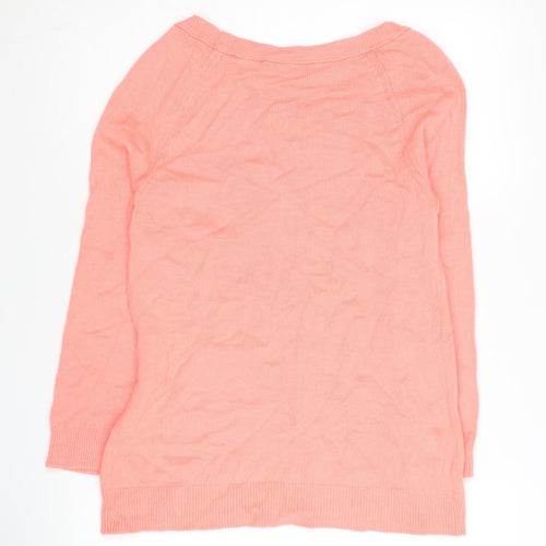 Gap Women's Pink Pullover Jumper - M, Long Sleeve, Knit