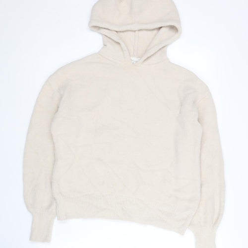 F&F Women Beige Pullover Hoodie Size M 100% Nylon