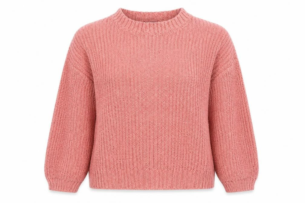 Front view of H&M Women’s Pink M jumper - Knit Crew Neck