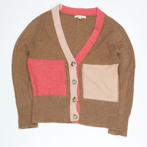 White Stuff Women's Brown Cardigan UK 10 with Button Accents