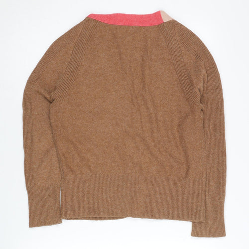 White Stuff Women's Brown Cardigan UK 10 with Button Accents
