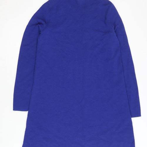 COS Women’s Blue Wool Dress XS High Neck Long Sleeve