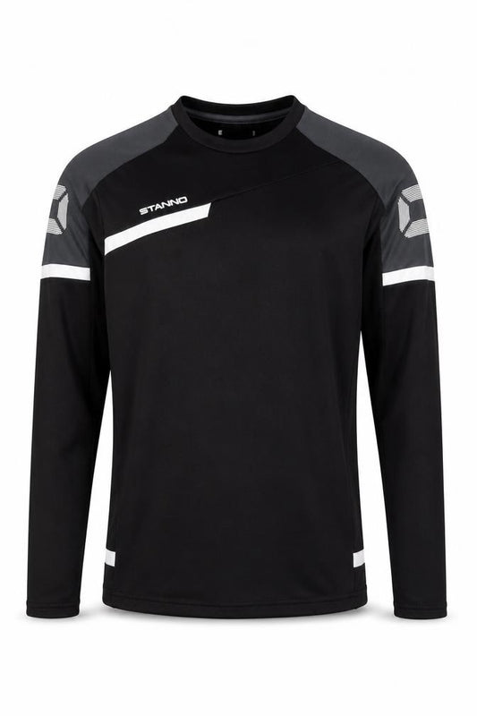 Front view of Stanno Men's Black Pullover -, size S, Polyester
