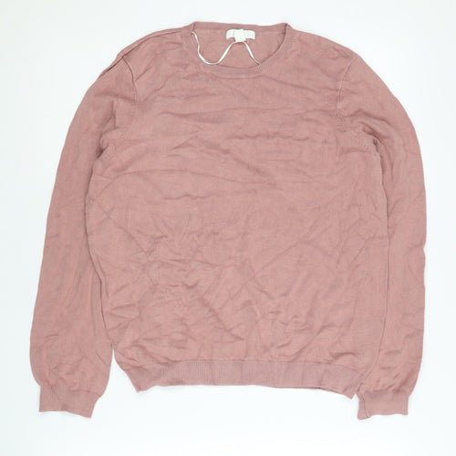 H&M Women's Pink Crew Neck Jumper, M