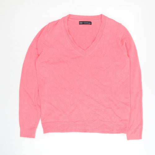 Marks and Spencer Women's Pink Pullover Jumper, S