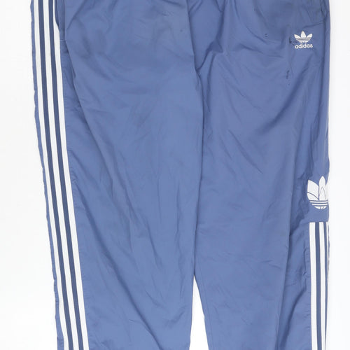Adidas Men's Blue 2XL Track Pants with Side Stripe