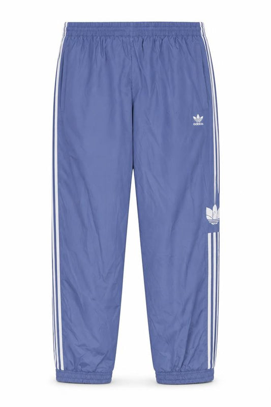 Front view of Adidas Men's Blue 2XL Track Pants with Side Stripe