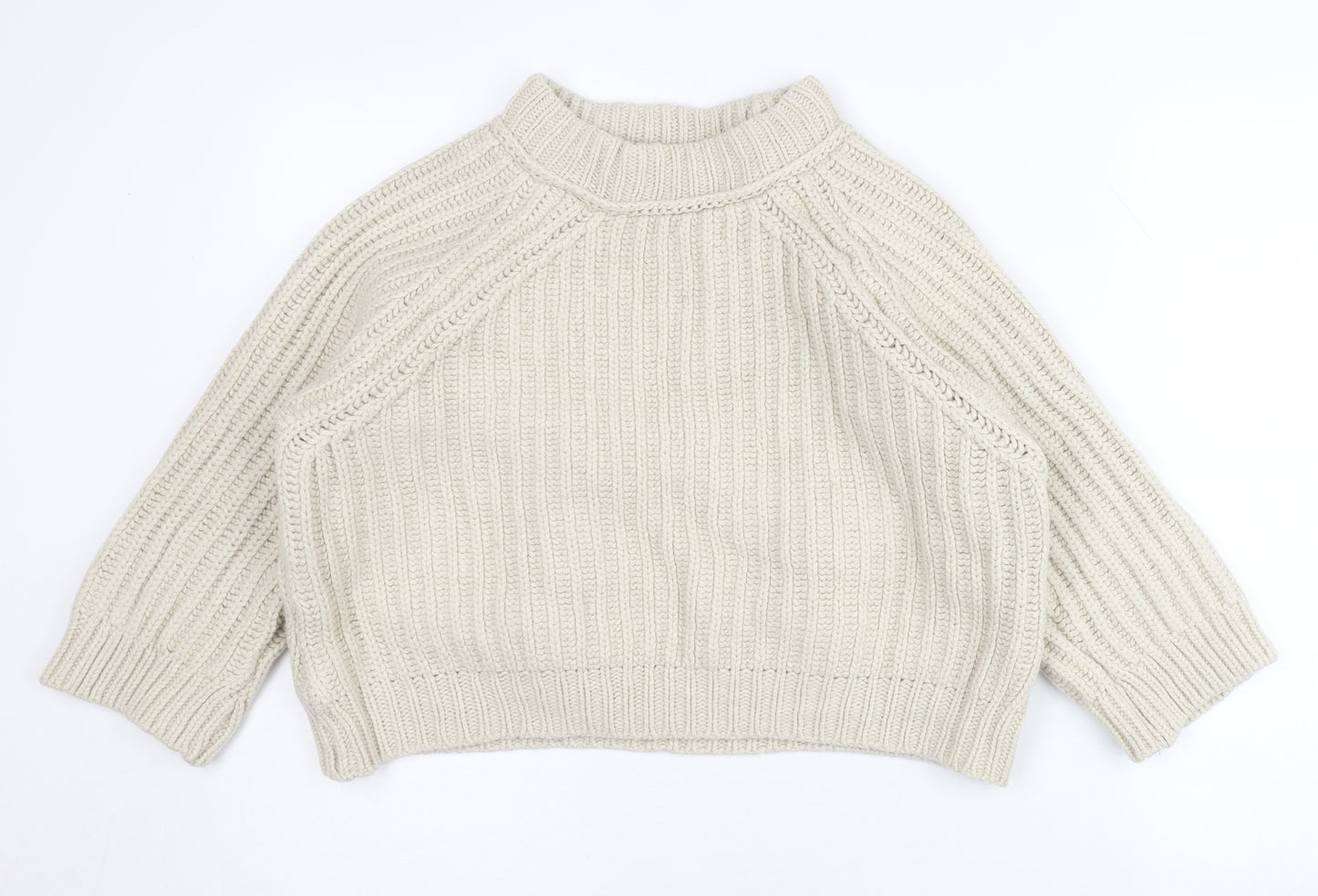 TOAST Women's Ivory Mock Neck Knit Jumper L/XL